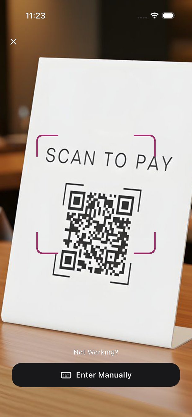 HiCloud scan-to-pay QR checkout at a merchant